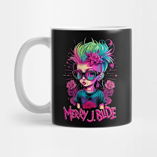 Merry Rock Girl Vintage Mug